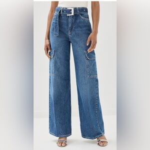 NWT, Reformation Cary Belted Cargo High Rise Slouchy Jeans